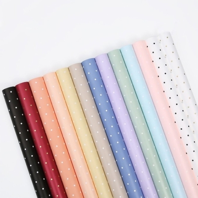 Harga yang bagus Kertas bungkus bunga, titik-titik polka Cynthia, toko bunga kertas Ouya, kertas bungkus bunga, kertas bungkus hadiah seni bunga, bahan grosir on line