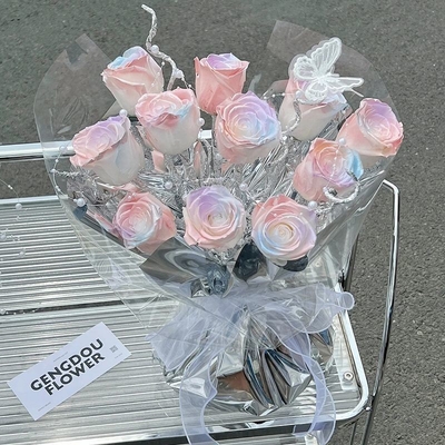Harga yang bagus Putri duyung Star River Dream Soap Eternal Flower 11-bunga Selesai Bouquet sebagai hadiah ulang tahun Festival Qixi on line
