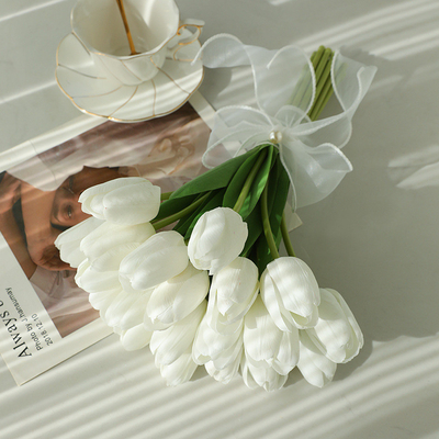 Harga yang bagus Buket bunga tulip, bunga palsu, bunga simulasi, dekorasi ruang tamu, susunan bunga, bunga sutra, bunga plastik, bunga meja makan, susunan bunga on line