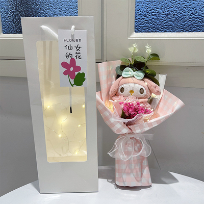 Harga yang bagus Hadiah Hari Valentine dan Festival Pertengahan Musim Gugur: Boneka Kuromi, karangan bunga mawar, sabun, bunga, bunga matahari, dan hadiah Natal on line