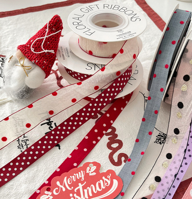 Harga yang bagus Pentingnya Kemasan DIY Pita Polkadot Putih Dasi Pita Buatan Manusia dan Rangkaian Bunga on line