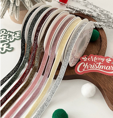 Harga yang bagus Pita Satin Kuning untuk Dekorasi Natal Bahan DIY yang Dapat Dicuci on line
