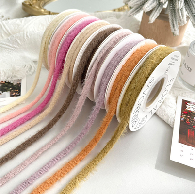 Harga yang bagus Ekologi ramah Plush Hollow Ribbon Bunga Bouquet buatan tangan Natal Bunga DIY Gift Bag Kue Mengikat Tali on line