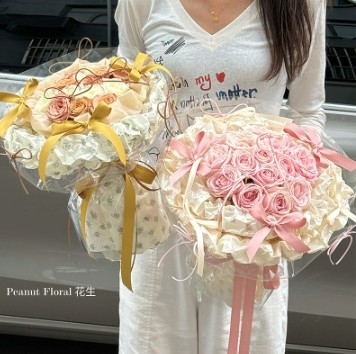 Harga yang bagus Perancis Romantic Rose salju pir Kertas Bunga Seni Bunga Bungkus Kertas on line