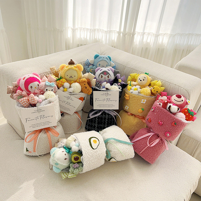Harga yang bagus Grosir boneka Sanrio mewah untuk pacar dan sahabat Anda Bunga boneka kartun Hari Valentine on line