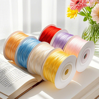 Harga yang bagus Kerajinan DIY Penting 0.3cm Polyester Webbing untuk Pakaian dan Aksesoris Rambut on line