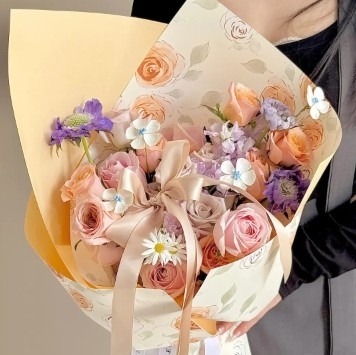Harga yang bagus 35*50cm Kemasan kertas khusus Pilihan ideal untuk Eternal Night Star River Flower Arrangement on line
