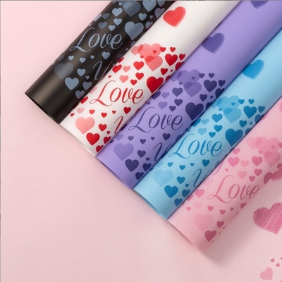 Kertas bungkus bunga tahan air yang tebal kotak hadiah dekorasi hari valentine bunga seni untuk cinta kertas mat