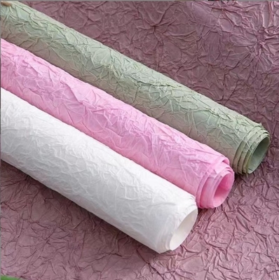 Harga yang bagus Kertas Pembungkus Bunga Pleated DIY dalam Banyak Warna Kertas Lapisan Dalam Tekstur Batu Buatan Tangan Sempurna untuk Hari Valentine on line