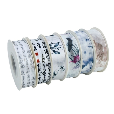 Harga yang bagus Pita gaya Cina, cuci tinta, pita chiffon, pita poliester, kue, pita bunga, baking, gaya kaligrafi, tali DIY buatan tangan on line