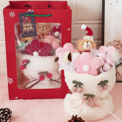 Harga yang bagus Hadiah Hari Valentine dan Natal untuk pacar dan sahabatmu: mendirikan stan dengan boneka, buket, boneka mewah buatan tangan, dan hadiah bunga on line