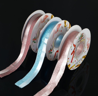 Harga yang bagus Spot Supply Pernikahan berwarna Kain Scallion Ribbon untuk bungkusan hadiah bunga segar on line