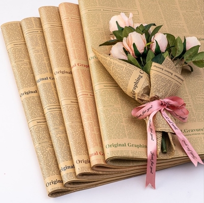 Harga yang bagus Kertas Kraft Vintage Banyak Warna untuk Pembungkus Buku Pembungkus Hadiah Pembungkus Buket Pembungkus Bunga dan Surat Kabar Inggris on line