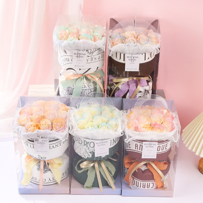 Harga yang bagus Buket bunga sabun mawar wangi romantis, Hari Qixi, Hari Valentine, hadiah ulang tahun, buket bunga sabun Hari Perempuan lintas batas on line