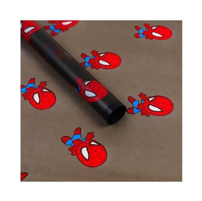 Bestseller perdagangan lintas batas Magic Edge kertas matte, kartun Spider-Man bunga kertas pembungkus, tahan air semi-transparan kertas Korea biasa