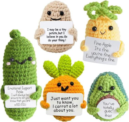 Harga yang bagus Positive Crochet Cotton Doll DIY Emotional Support Toy, Yarn on line