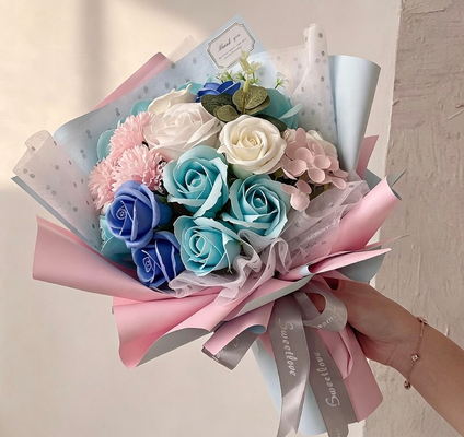 Harga yang bagus Bunga Sabun Hari Valentine Hari Ibu Sabun Mawar Buket Bunga Sabun Carnation Tunggal on line