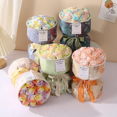 Harga yang bagus Handmade Sabun Bunga Bouquet Valentine Hadiah Lulusan Hari Anak Dekorasi Pernikahan Favor Sabun Mawar Selesai on line