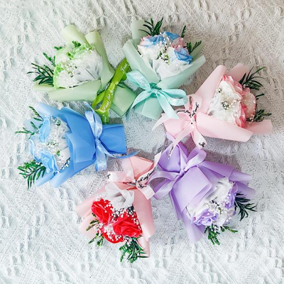 Harga yang bagus Mini Sabun Bunga Merah Mawar Buket kecil buatan tangan Ringan Model 012 Hari Valentine Hari Ibu Thanksgiving on line