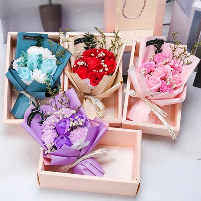 Harga yang bagus Hot Sale Valentine & Hari Ibu Hadiah Sabun Bunga Buket dalam Kotak Hadiah, Romantik Bunga Mawar buatan untuk Pernikahan, Ulang Tahun & Dekorasi Rumah on line