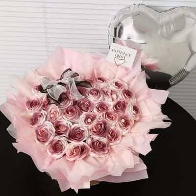 Harga yang bagus Buket Bunga Mawar Sabun buatan tangan, Buket Hadiah Mawar Beraroma Romantis untuk Hari Valentine, Hari Ibu & Dekorasi Pernikahan on line