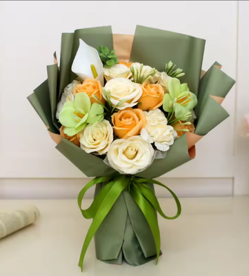 Harga yang bagus Hari Valentine High-end Hadiah Sabun Simulasi Bunga Mawar Bunga Besar Buket untuk Pacar Istri Kekasih transparan Tote Bag on line