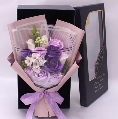 Harga yang bagus Rose Sabun Bunga Buket Hadiah Hari Ibu Bunga Buket Kotak Hadiah Produk Baru Unik Bunga Hadiah on line