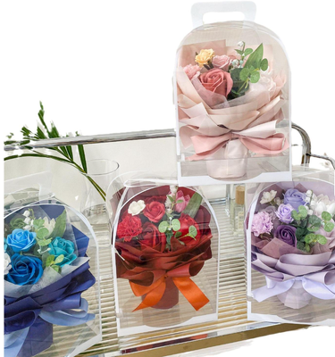 Harga yang bagus Sabun Bunga Bunga Buket Hari Ibu Hadiah Dengan Tas Kado Kotak Hadiah Artifisial Jelas Bunga Bow Dasi Bunga Harum Mawar on line