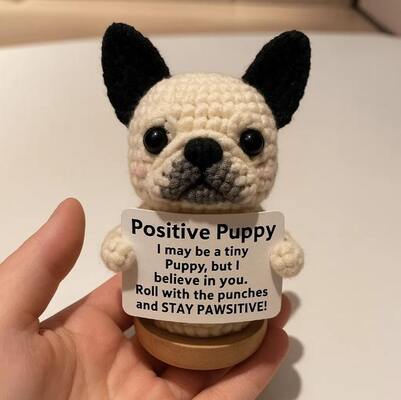 Harga yang bagus Handmade Positive Crochet Puppy Soft Plush Anime Keychain Doll with Cotton Filling Weighted for Home Baby or Birthday Gift on line