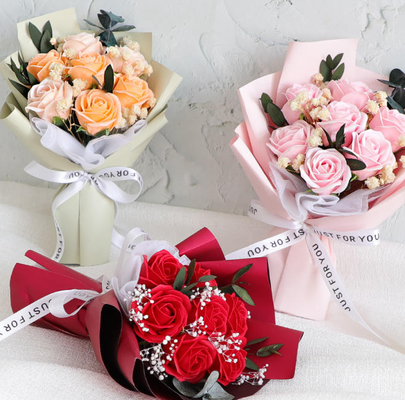 Harga yang bagus Buket Sabun Mawar dalam Hadiah Baru Bintang Bunga Kering Kotak Hadiah Pembungkusan Hari Ibu Hadiah Ulang Tahun on line