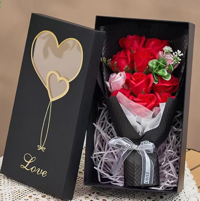 Harga yang bagus 11 Kepala Kotak Hadiah Buket Bunga Sabun Mawar Buatan untuk Hari Ibu, Hari Valentine & Hadiah Natal on line