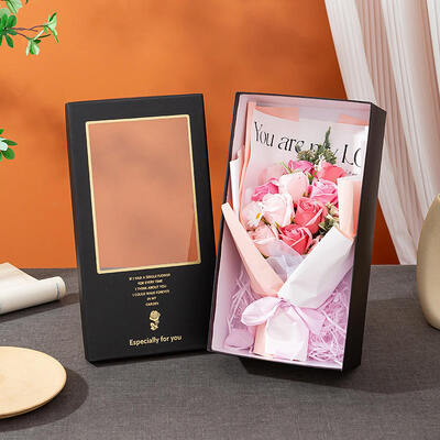 Harga yang bagus Bunga mawar Sabun Bunga Buket Dengan Kotak Hadiah Jendela Bersih Sabun Mawar Kreatif Hadiah Kecil Untuk Ulang Tahun Pernikahan Valentine Natal Liburan Grosir on line