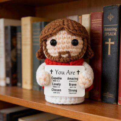 Harga yang bagus Boneka Dukungan Emosional Yesus Rajutan yang Menggembirakan-Hadiah untuk Teman, Keluarga, dan Kolega on line