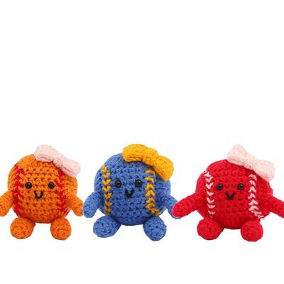 Harga yang bagus Grosir Jual Hot Sports Baseball Handmade Crochet Amigurumi Boneka Untuk Dekorasi Ornamen Hadiah Liburan on line