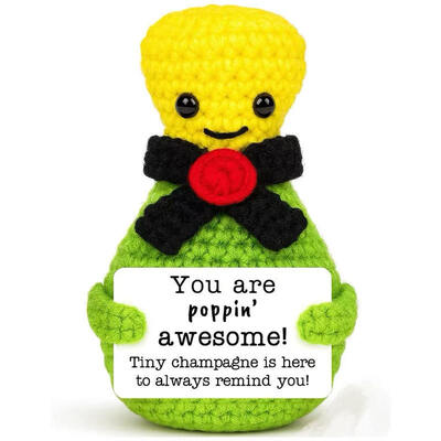 Harga yang bagus Trans-Border Hot Eco-Friendly Wool Crocheted Animal Theme Doll Energi Positif Pohon Natal Dwarf buatan tangan Naphroxis Toplin on line