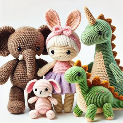 Harga yang bagus Grosir OEM Cute Disesuaikan Handmade Dipenuhi Hewan Boneka Crochet mainan Bayi Hadiah on line