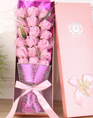 Harga yang bagus Mewah, sentuhan asli kreatif Hari Valentine Bunga Sabun Mawar dengan Bunga buatan kering dalam Hadiah Artistik on line