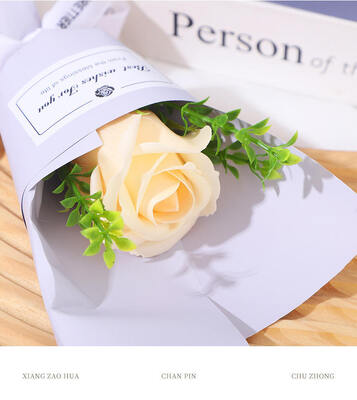 Harga yang bagus Klasik buatan tangan realistis renda Mini Sabun Bunga mawar Bouquet 23 * 9cm Multi-Occasion Valentine Bunga buatan Grosir Hadiah on line