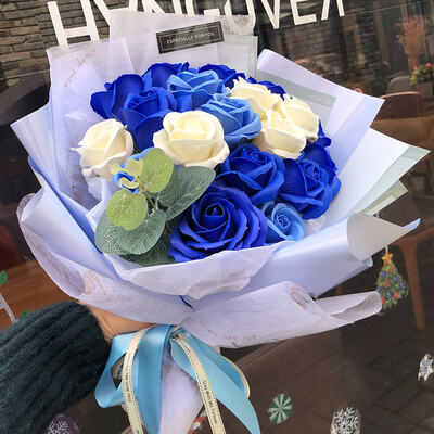 Harga yang bagus Hadiah Praktis Cantik Ungu Pernikahan Bunga Dekorasi Rumah Sabun buatan Bunga Bunga Hadiah Hari Valentine on line