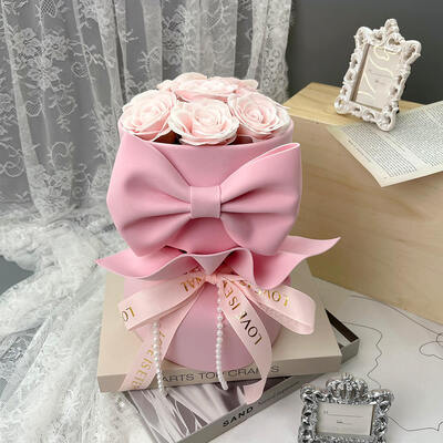 Harga yang bagus Bunga Bunga Sabun Beraroma Romantis Bermimpi Buket Bowknot Paket Multi-Festival Bunga Mawar/Tulip/Kado Bunga Matahari on line