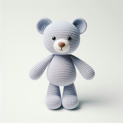 Harga yang bagus Boneka Rajut Beruang Amigurumi Rajutan Buatan Tangan Mainan Hewan Beruang Teddy Lembut Bayi untuk Anak-anak on line