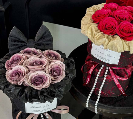 Harga yang bagus Hari Ibu mawar Sabun Bunga Buket Hadiah dalam Kotak merah Sabun mawar untuk Hari Valentine Hadiah on line