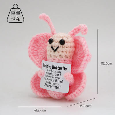 Harga yang bagus Positif Kupu-kupu Crochet Cute Kreatif Lucu Boneka Mainan Merekat Hadiah Ulang Tahun untuk pesta Natal Dekorasi Ornamen on line
