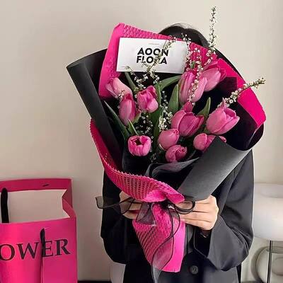 Harga yang bagus Elegant Preserved Style Mixed Rose & Tulip Soap Flower Bouquet 17×17×25cm Hadiah Bunga Terikat Tangan untuk Ulang Tahun Hadiah Hari Ibu on line