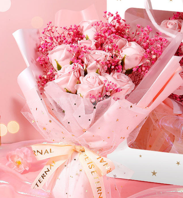 Harga yang bagus Bunga Sabun Hadiah Bunga buatan Bunga Sabun Buket untuk Hadiah Hari Valentine on line