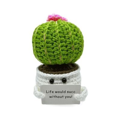 Harga yang bagus Trans-Border Handmade Polyester Boneka Genggam Selesai Ornamen Bunga Matahari Woven Dipaku Bentuk Kaktus Gaya Tanaman Mainan Kentang on line