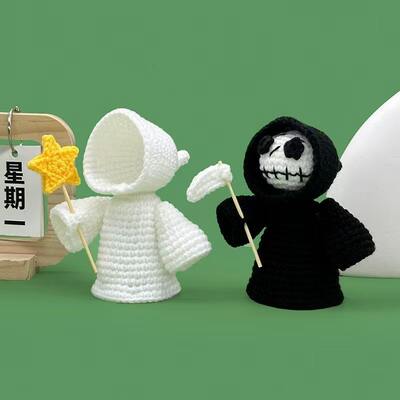 Harga yang bagus Tangan Dipakai Dipaku Crochet Spooky Hantu Boneka Tenun Teknik Halloween Art Deco Dekorasi Rumah Ide Hadiah Grosir Dari Pabrik on line