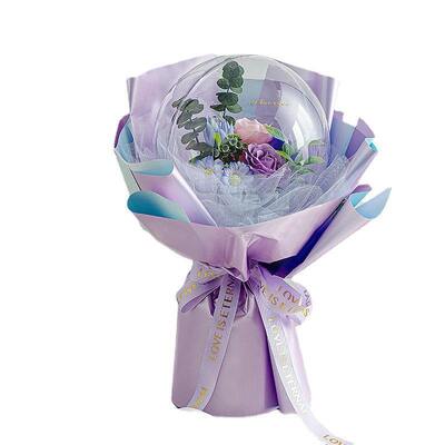 Harga yang bagus Buket Bola Bobo Bunga Sabun Mawar Buatan Yang Diawetkan Buket Hadiah Warna Kustom untuk Dekorasi Pesta Hari Ibu Valentine Ulang Tahun on line