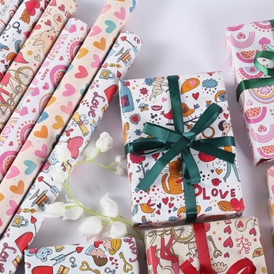 Harga yang bagus 30sqft Kado Bungkus Kertas Gulungan Pencetakan Inkjet 60gsm OEM/ODM Tersedia on line