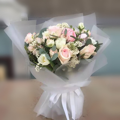 Harga yang bagus Semitransparan OPP 60cmX20m Florist Membungkusping Kertas Gulungan Film Untuk Dekorasi on line